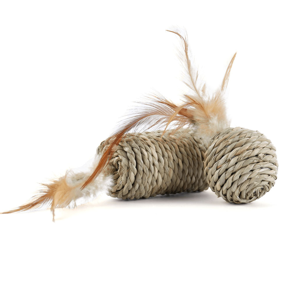 M Pets Natura Seagrass Roll Ball Toy For Cats