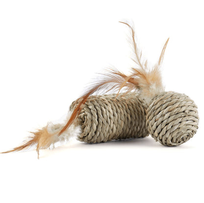 M Pets Natura Seagrass Roll Ball Toy For Cats