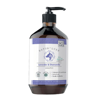 M Pets Natur'Luxe Lavender & Chamomile Shampoo for Dogs and Cats — side view