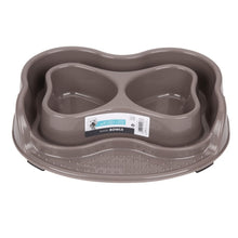 M Pets Plastic Bowl For Dogs And Cats Grey