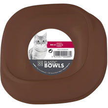 M Pets Plastic Single Bowl For Cats Brown