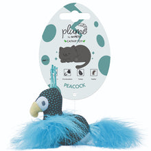 M Pets Plume Peacock Catnip Toy For Cats Blue