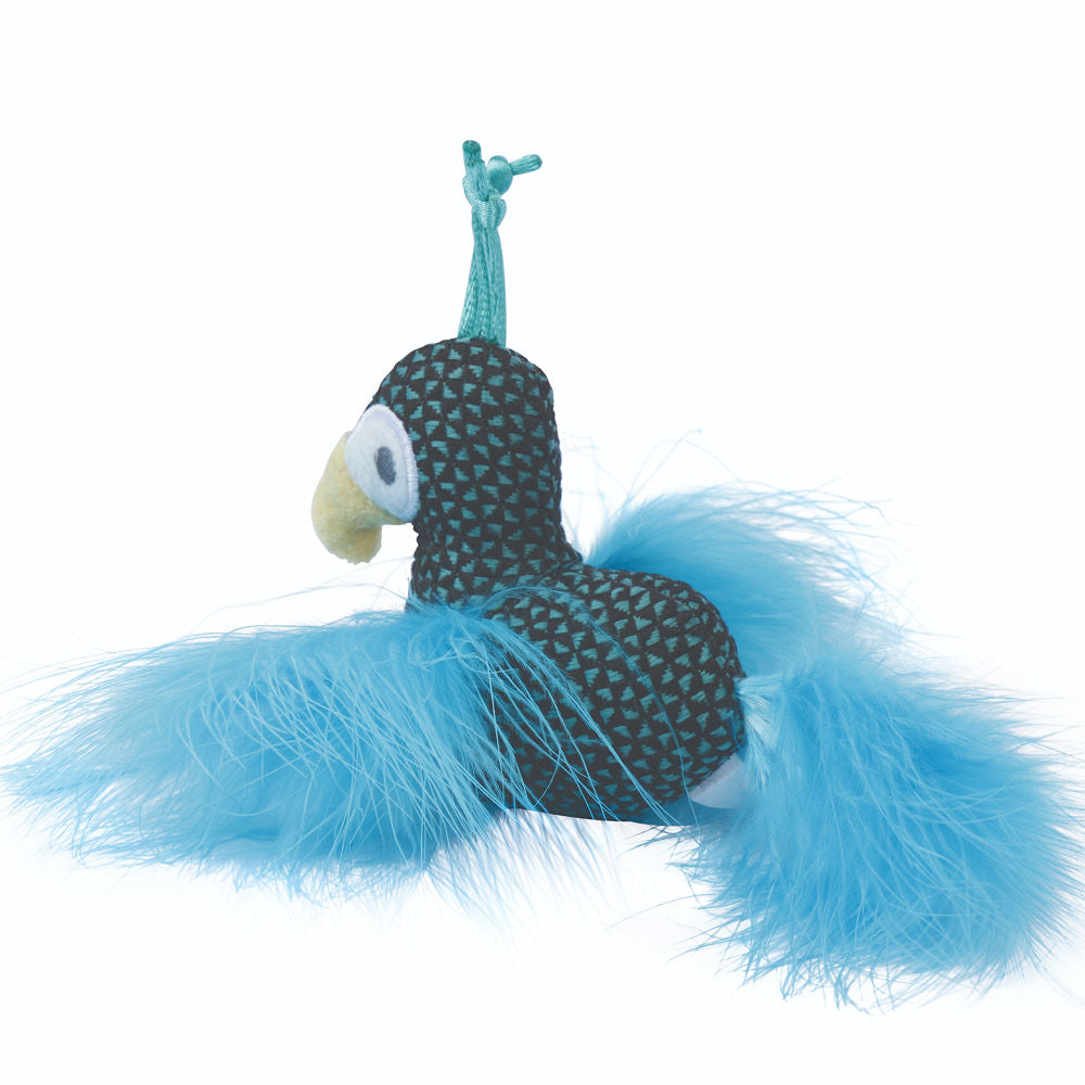 M Pets Plume Peacock Catnip Toy for Cats — back view