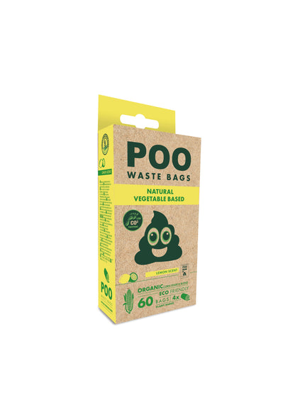 M Pets Poo Lemon Scent Natural Vegetable Waste Bags for Dogs — in use