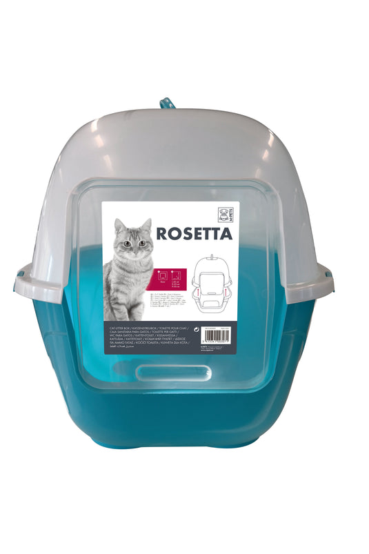 M Pets Rosetta Litter Box For Cats Blue