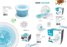 M Pets Snail Combi Food Water Dispenser For Dogs And Cats White Turquoise - Image 2