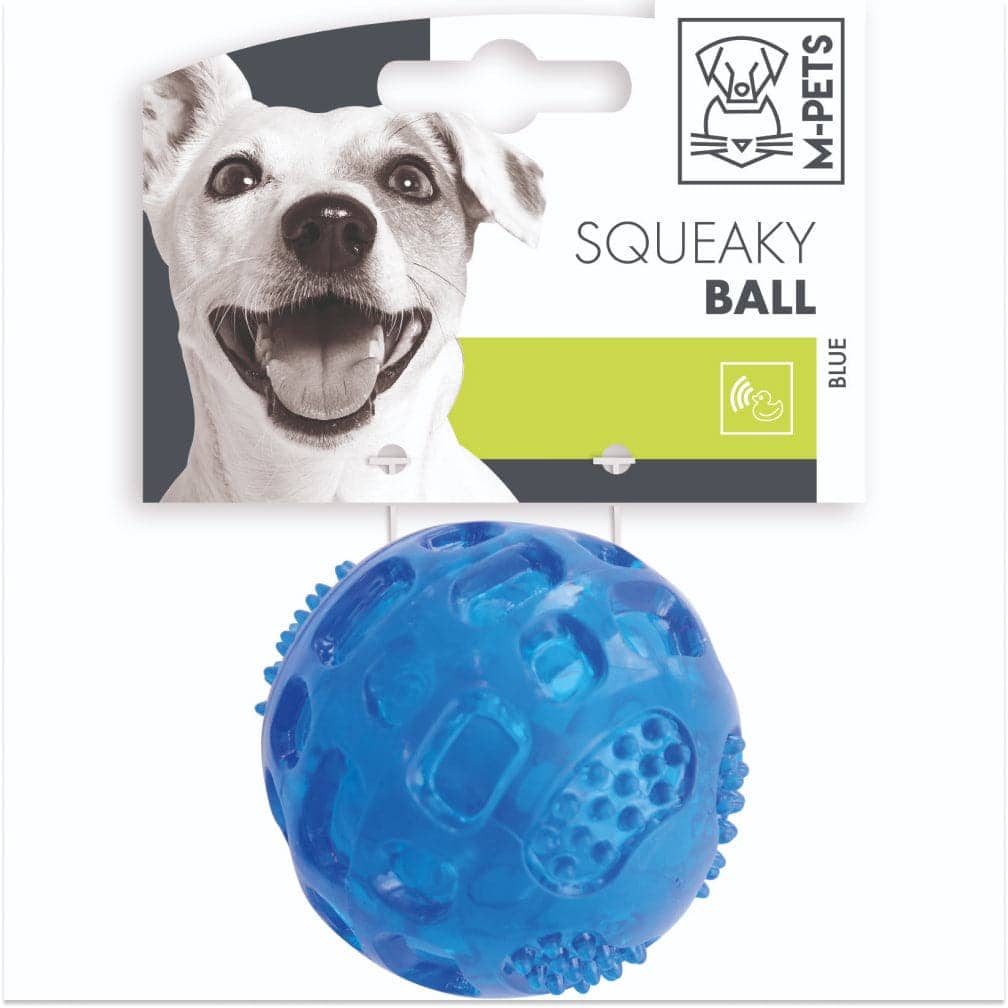 M Pets Squeaky Ball Toy For Dogs Blue