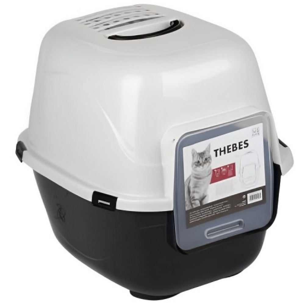 M Pets Thebes Litter Box For Cats Black White