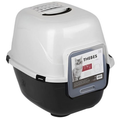 M Pets Thebes Litter Box For Cats Black White