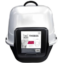 M Pets Thebes Litter Box For Cats Black White - Image 2