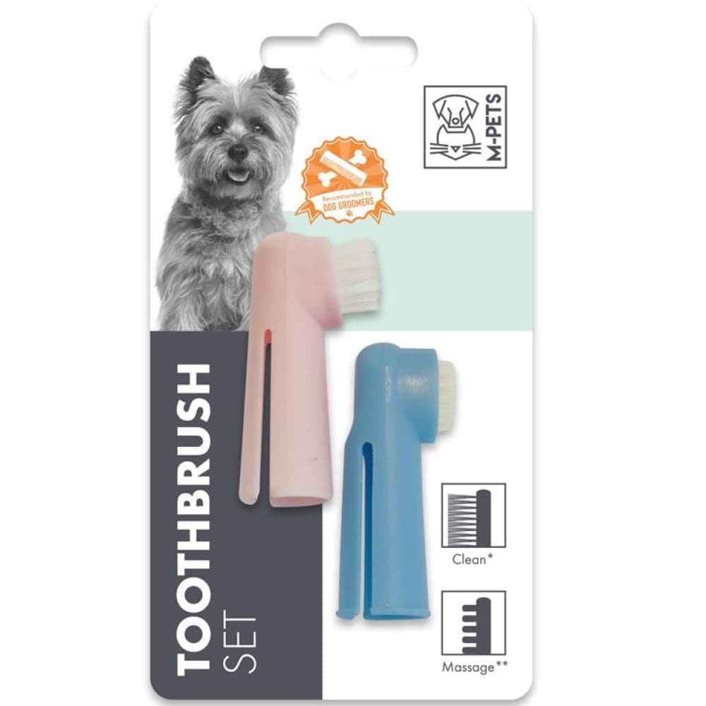 Mpets Toothbrush Set Of 2Pcs Pink Blue