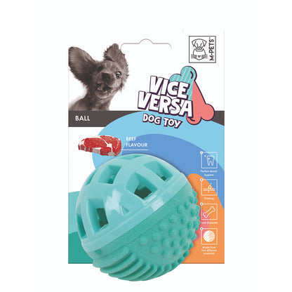 M Pets Vice Versa Beef Scented Ball Toy for Dogs — side view