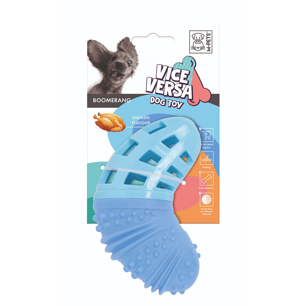 M Pets Vice Versa Chicken Scented Boomerang Toy for Dogs — side view