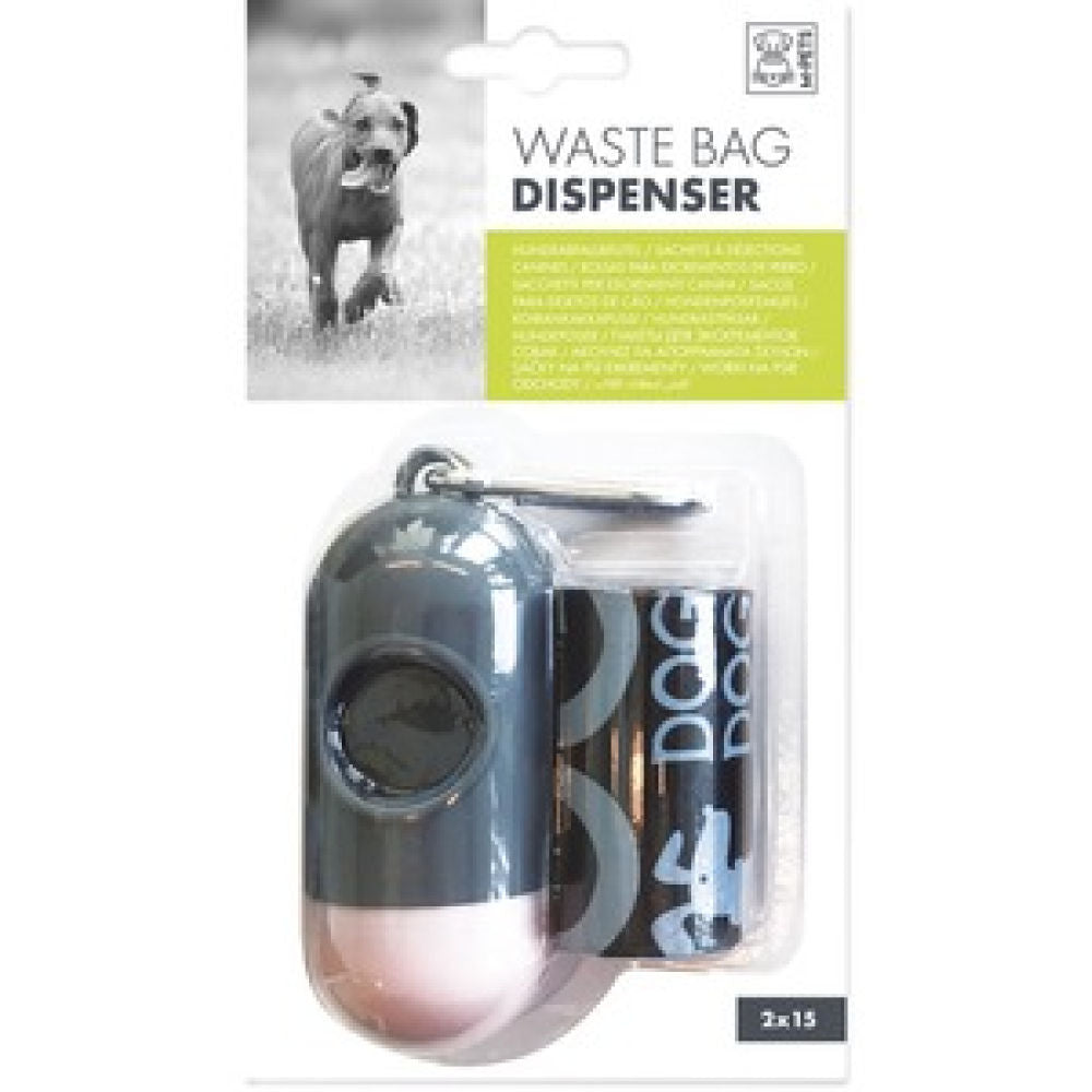 M Pets Waste Bag Dispenser For Dogs Black Pink