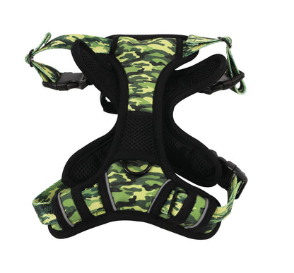M Pets Water Resistant 3buckle Hiking Harness for Dogs — side view