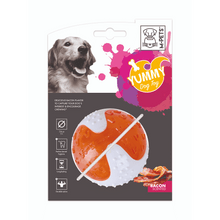 M Pets Yummy Bacon Scented Ball Toy For Dogs White And Orange - Image 2