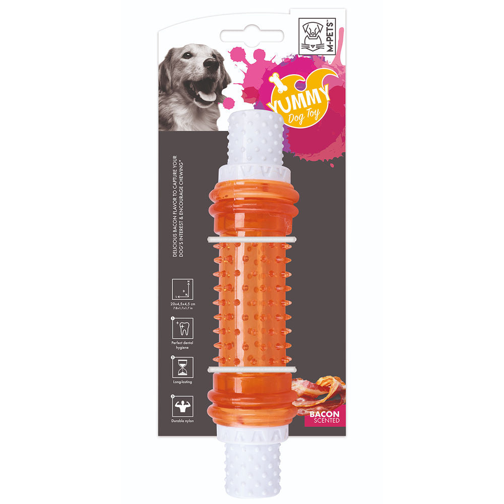 M Pets Yummy Bacon Scented Stick Toy for Dogs — side view