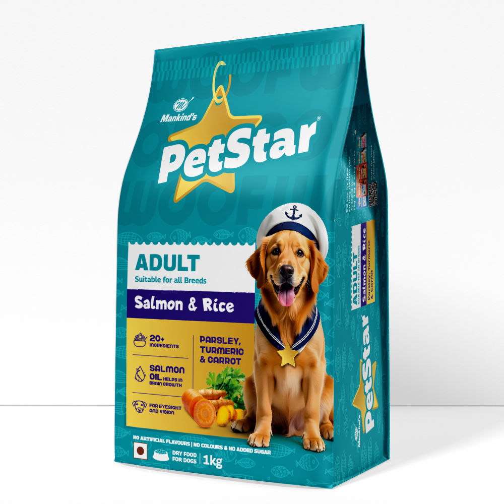 Mankind Petstar Salmon & Rice Dog Dry Food — detail shot