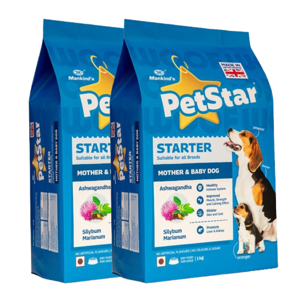 mankind-petstar-starter-mother-baby-dog-dry-food-1 1kg+1kg