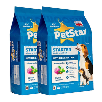 mankind-petstar-starter-mother-baby-dog-dry-food-1 1kg+1kg