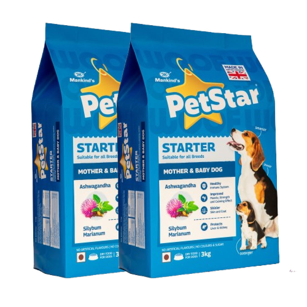 mankind-petstar-starter-mother-baby-dog-dry-food-1 3kg+3kg