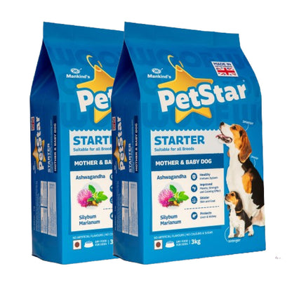 mankind-petstar-starter-mother-baby-dog-dry-food-1 3kg+3kg