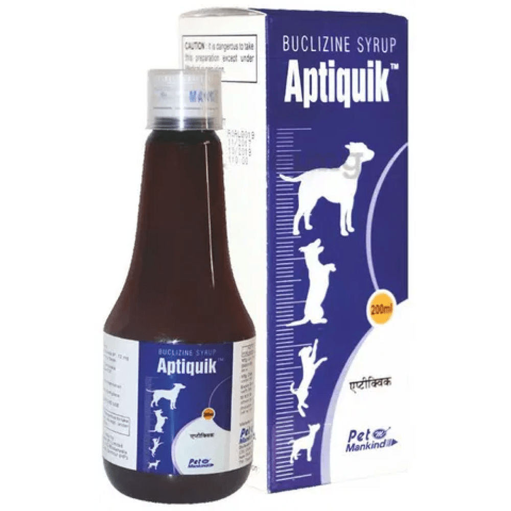 Mankind Aptiquik Syrup (Buclizine) for Dogs — in use