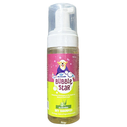 Mankind Bubble Star Aloevera Dry Shampoo for Dog & Cats — side view