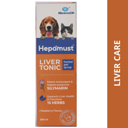 Mankind Hepamust Liver Tonic Appetite Booster for Dogs and Cats — side view
