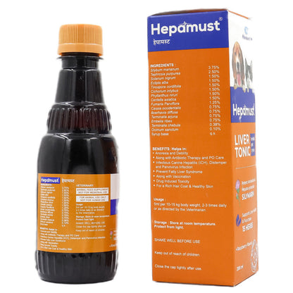 Mankind Hepamust Liver Tonic Appetite Booster for Dogs and Cats — back view