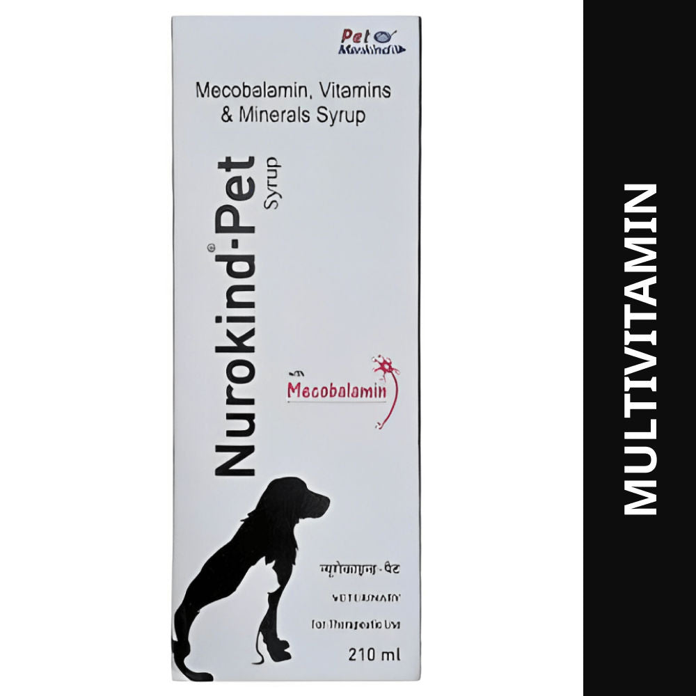 Mankind Nurokind Pet Syrup Multi Vitamin Supplement for Dogs and Cats — back view