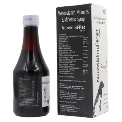 Mankind Nurokind Pet Syrup Multi Vitamin Supplement for Dogs and Cats — in use