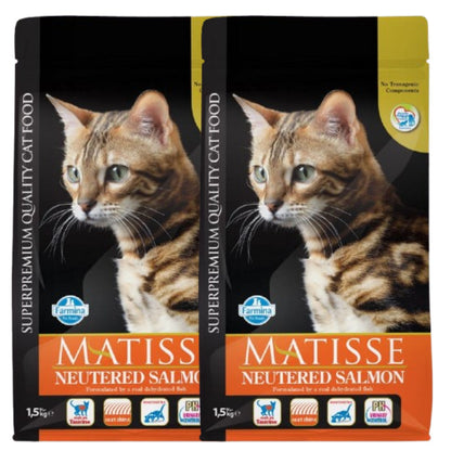 Farmina Matisse Neutered Salmon Cat Dry Food — in use