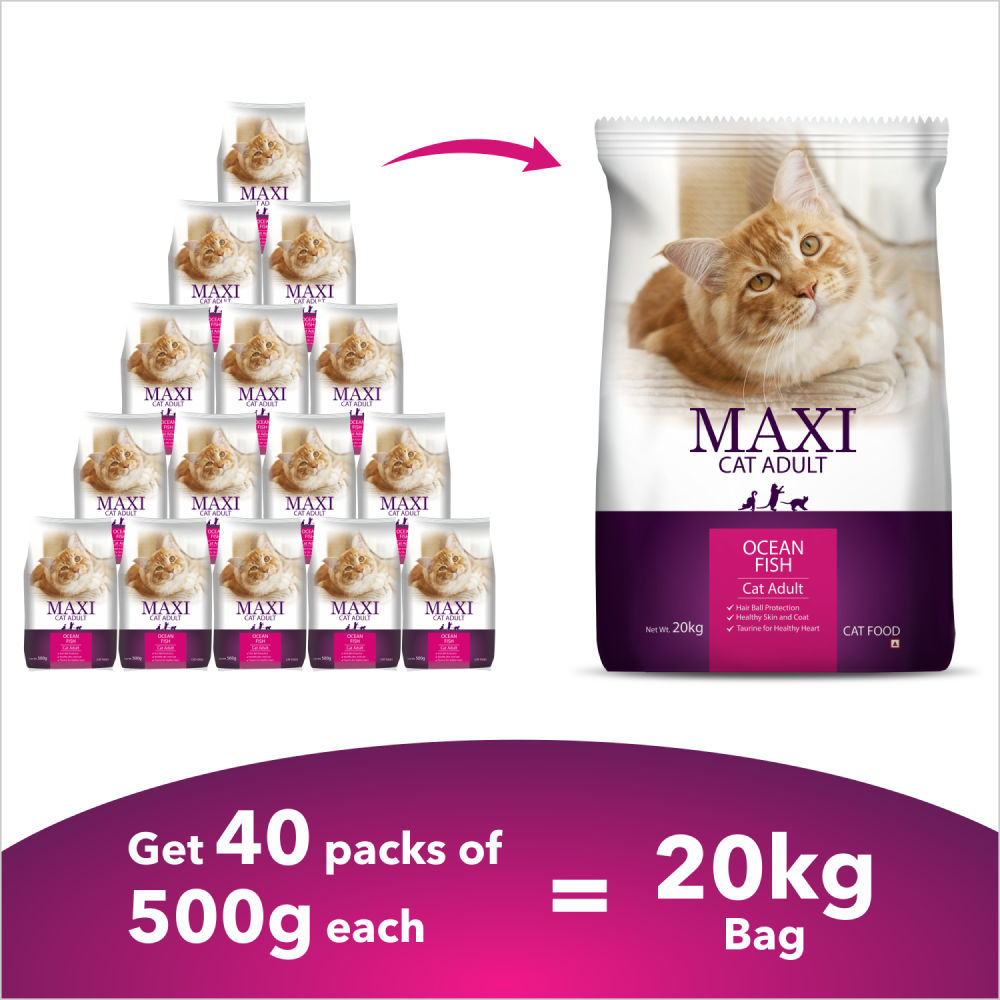 Maxi Adult Ocean Fish Adult Dry Cat Food — side view