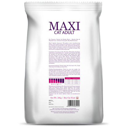 Maxi Adult Ocean Fish Adult Dry Cat Food — back view