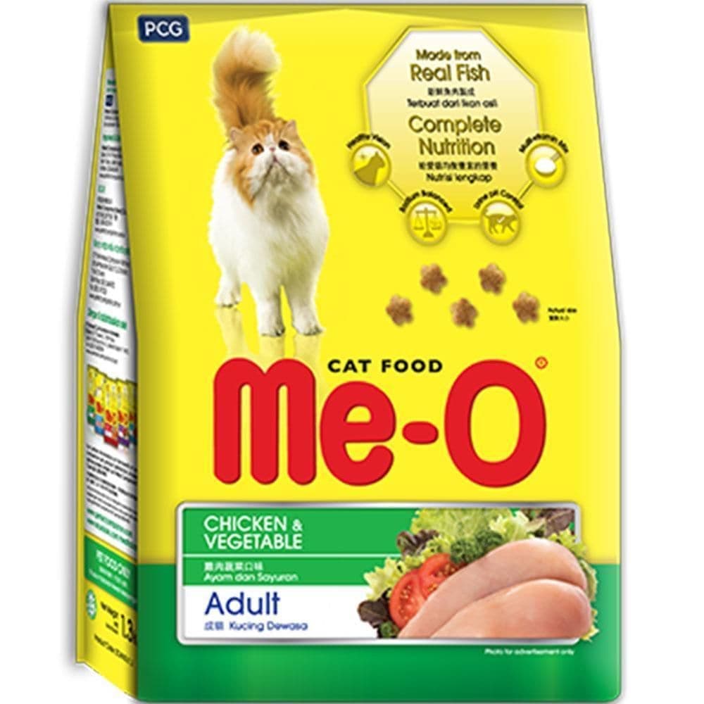 Me O Chicken and Vegetables Adult Cat Dry Food — side view