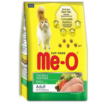 Me O Chicken and Vegetables Adult Cat Dry Food — back view