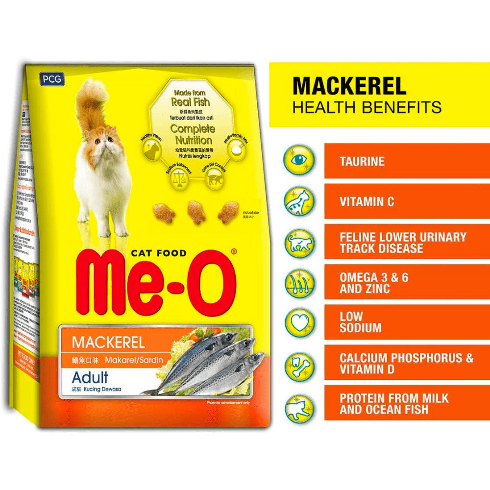 Me O Mackerel Adult Cat Dry Food — side view