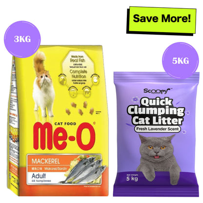 Me O Mackerel Adult Cat Dry Food — in use