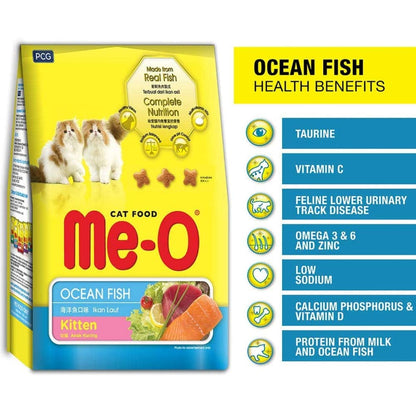 Me O Ocean Fish Kitten Cat Dry Food — side view