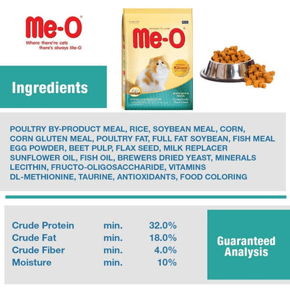 Me O Persian Kitten Cat Dry Food — in use