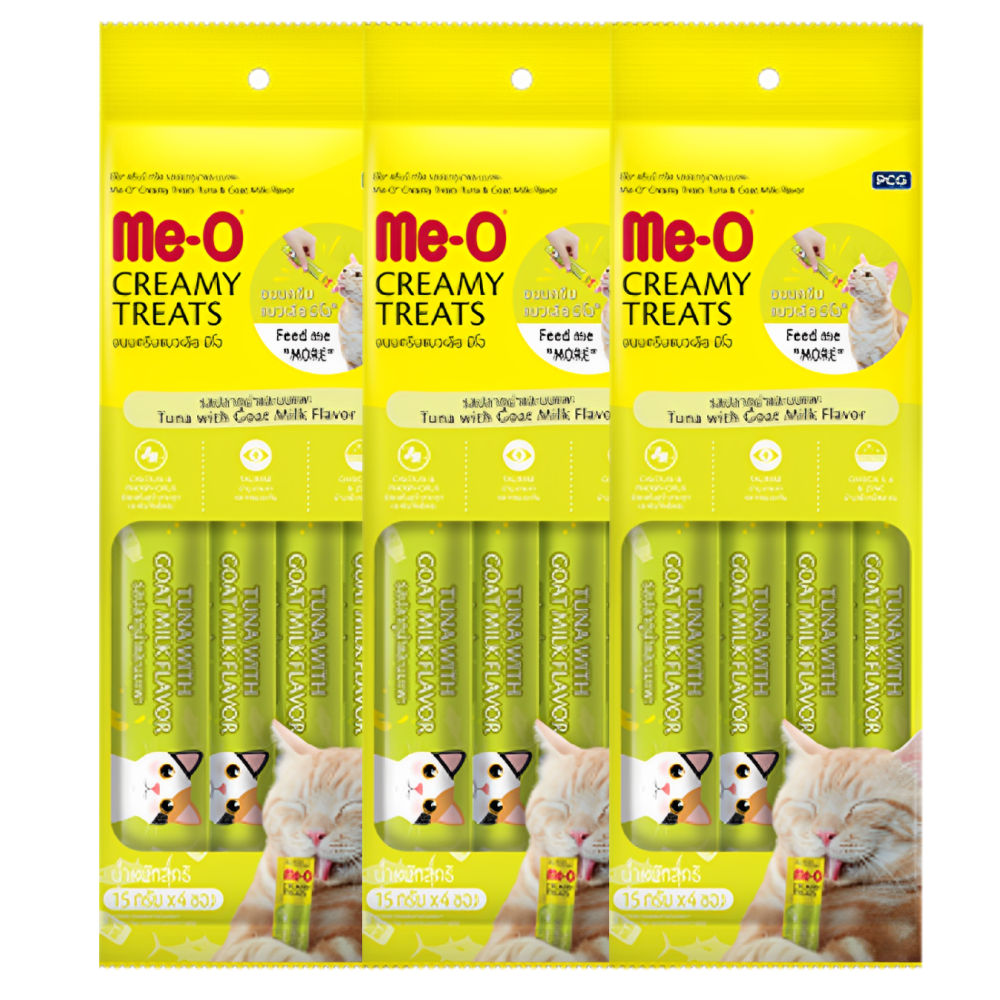Me O Tuna & Goat Milk Creamy Cat Treat — side view