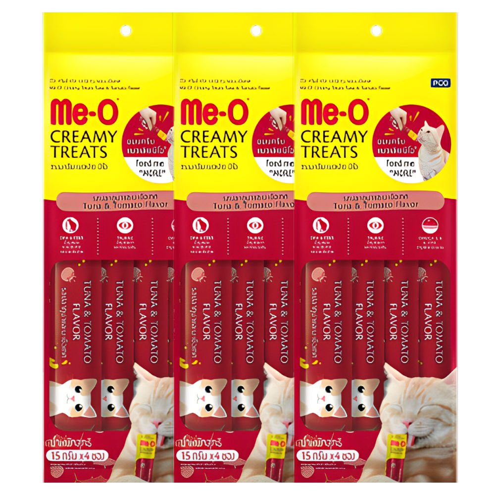 Me O Tuna & Tomato Creamy Cat Treat — side view
