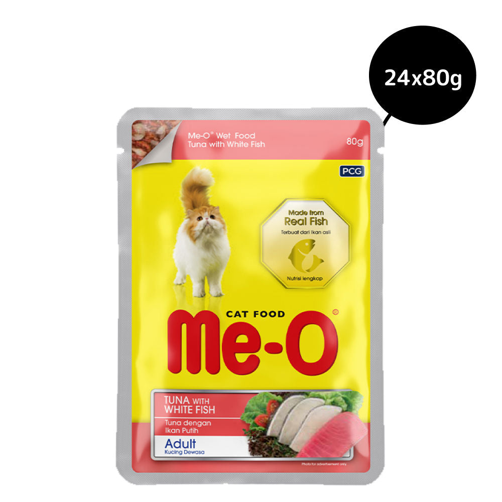 Me O Tuna & White Fish In Jelly Adult Cat Wet Food — back view