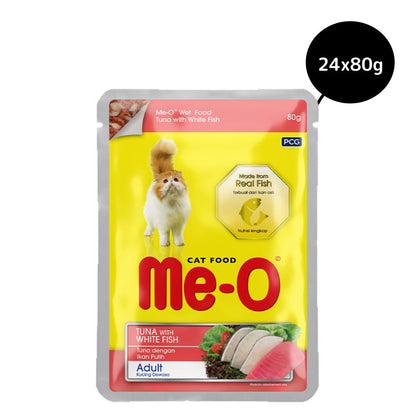 Me O Tuna & White Fish In Jelly Adult Cat Wet Food — back view