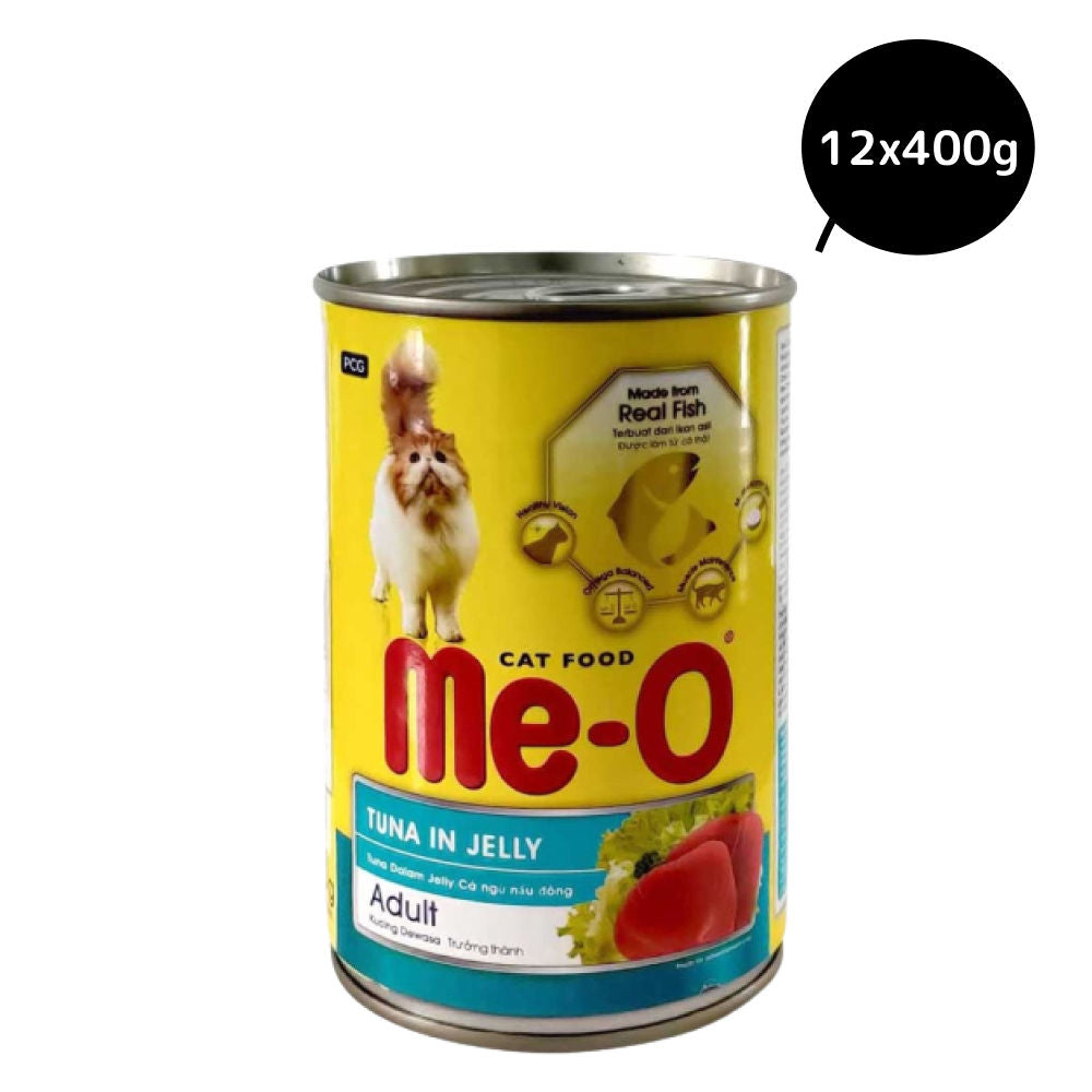 Me O Tuna in Jelly Canned Adult Wet Cat Food — in use