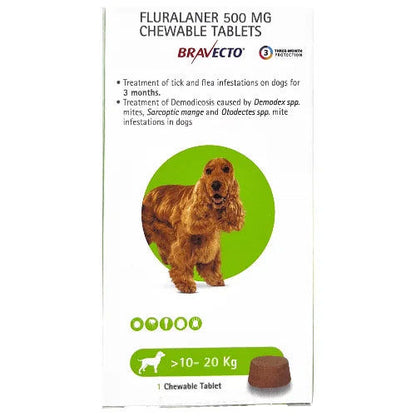 MSD Animal Health Bravecto (Fluralaner) Dog Tick & Flea Control Tablet — side view