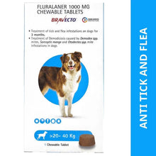 Msd Animal Health Bravecto 1000Mg Fluralaner Dog Tick Flea Control Tablet 20 To 40 Kg 1 Tablet