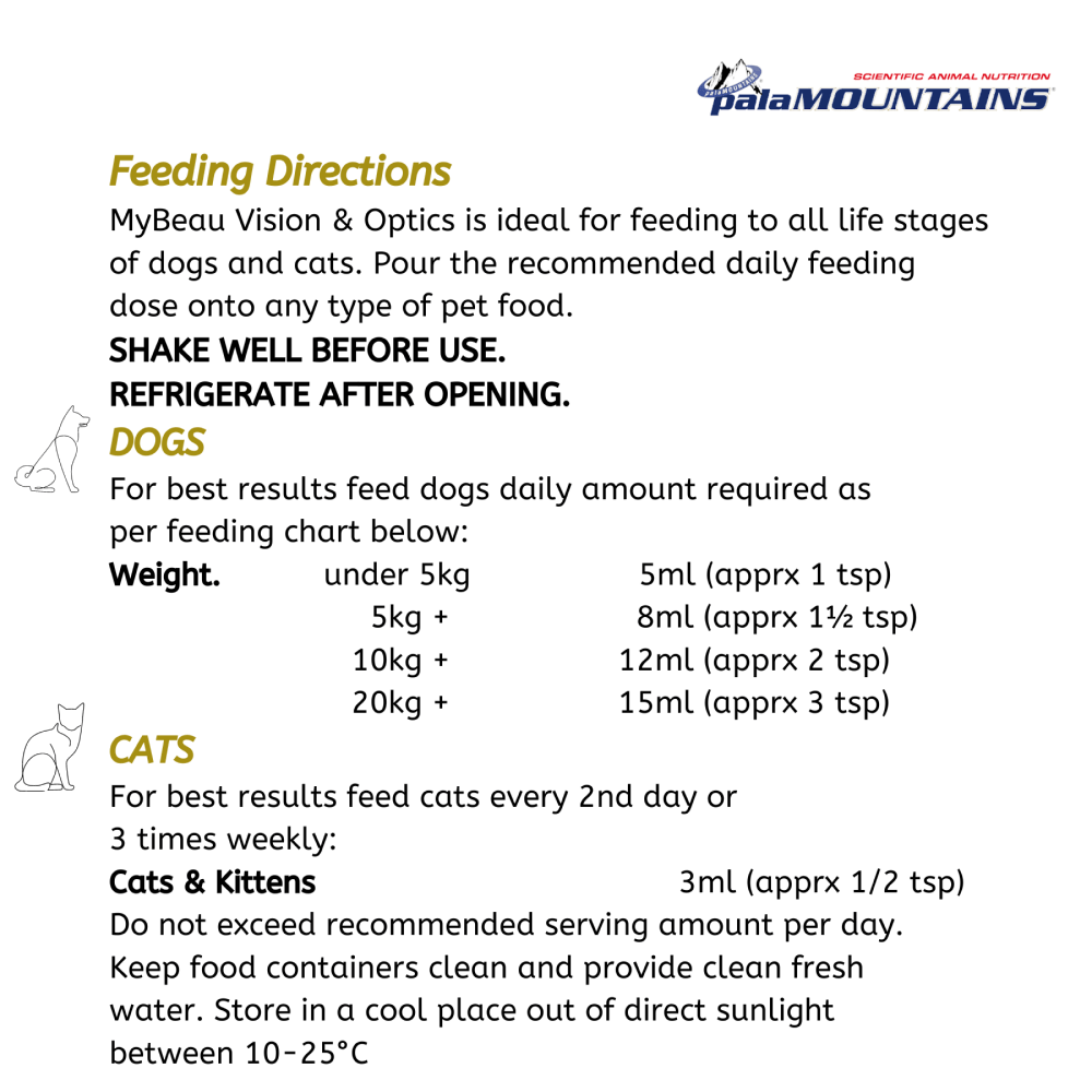 My Beau Vision & Optics Health Supplement for Dogs and Cats — detail shot