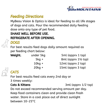 My Beau Vision & Optics Health Supplement for Dogs and Cats — detail shot